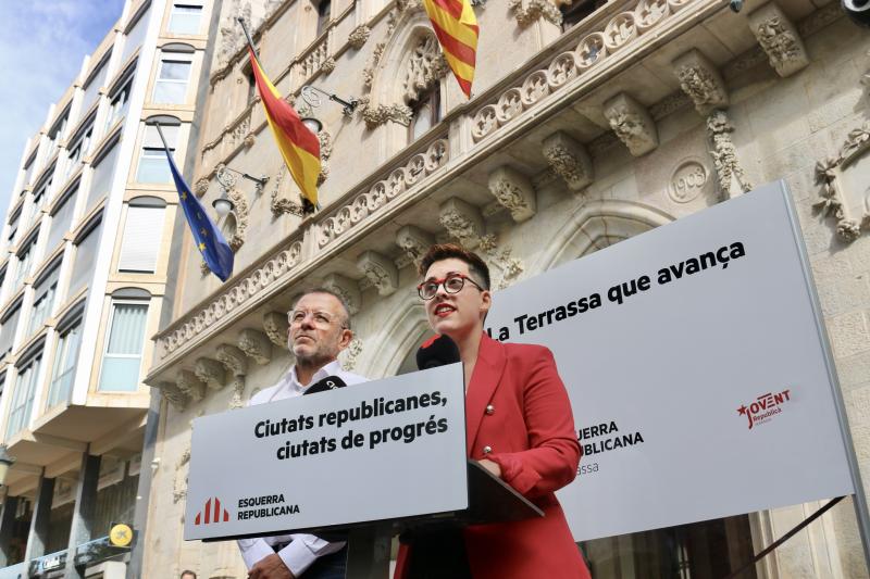 Els regidors Josep Forn i Ona Martínez d'ERC a Terrassa