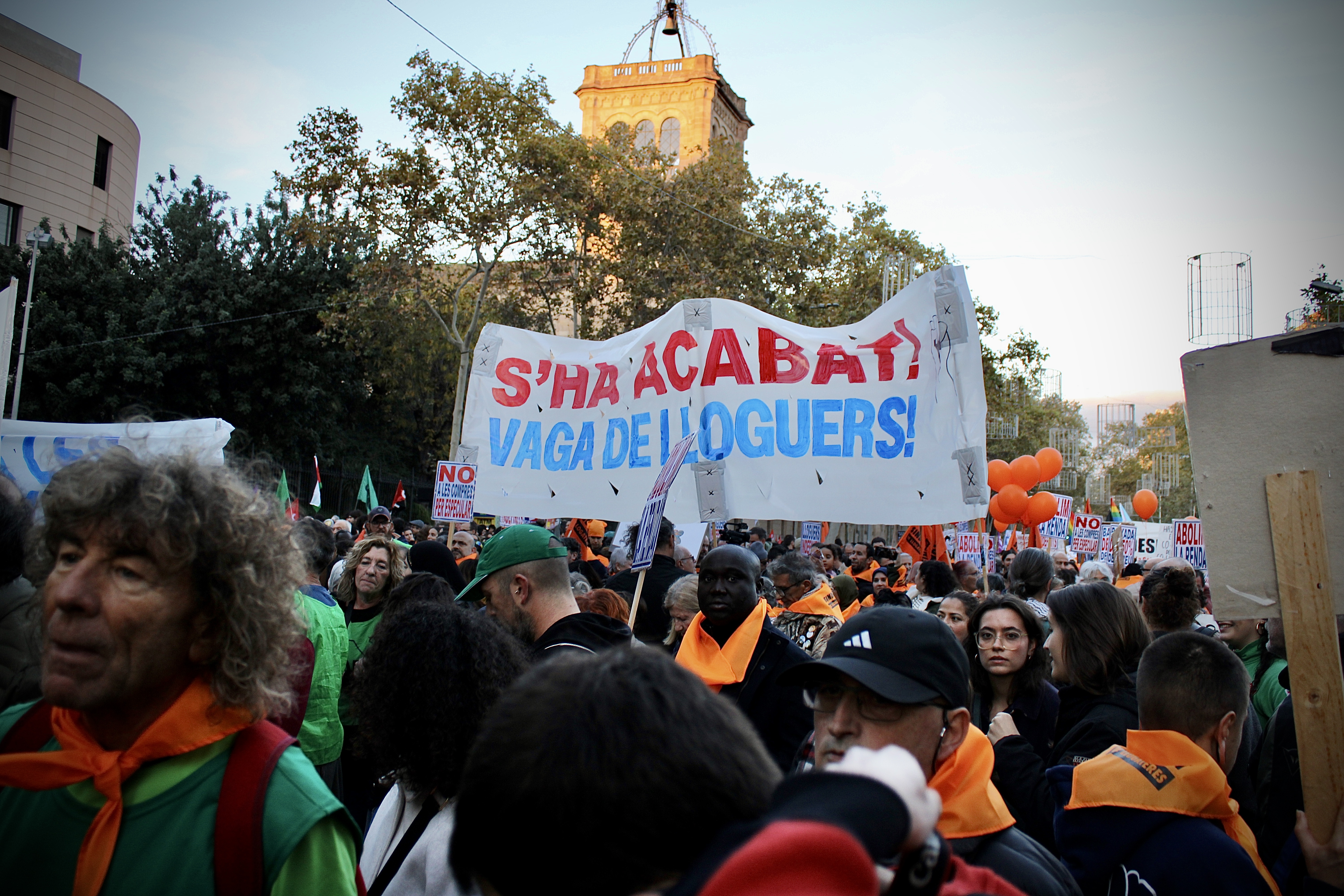 Manifestación por la vivienda en Barcelona