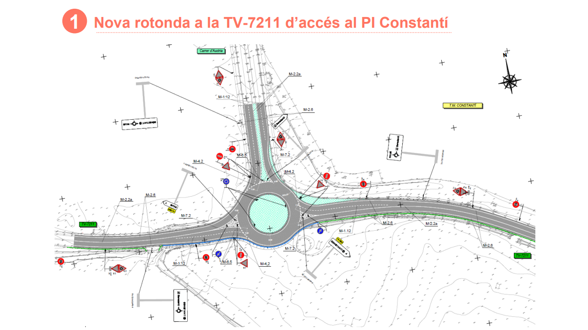 Plànol rotonda accés al Polígon Constantí