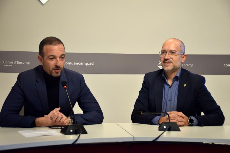El ministre de Turisme, Jordi Torres, i el conseller de Cultura d'Encamp, Joan Sans