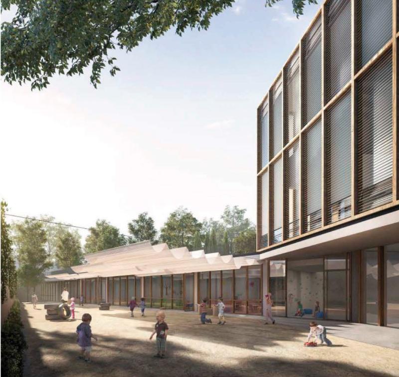 Futura escola bressol a la masia de Can Carreres, Nou Barris, Barcelona