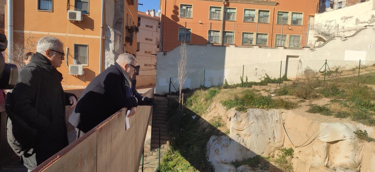 visita alcalde Lleida jardins cuirassa