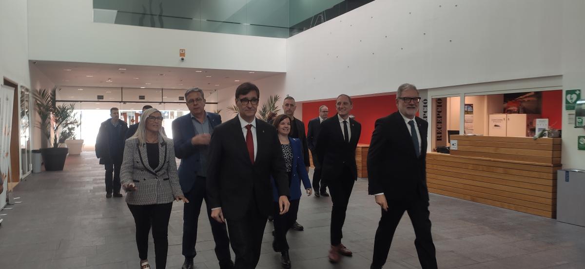 visita Salvador Illa Lleida terminal ferroviaria