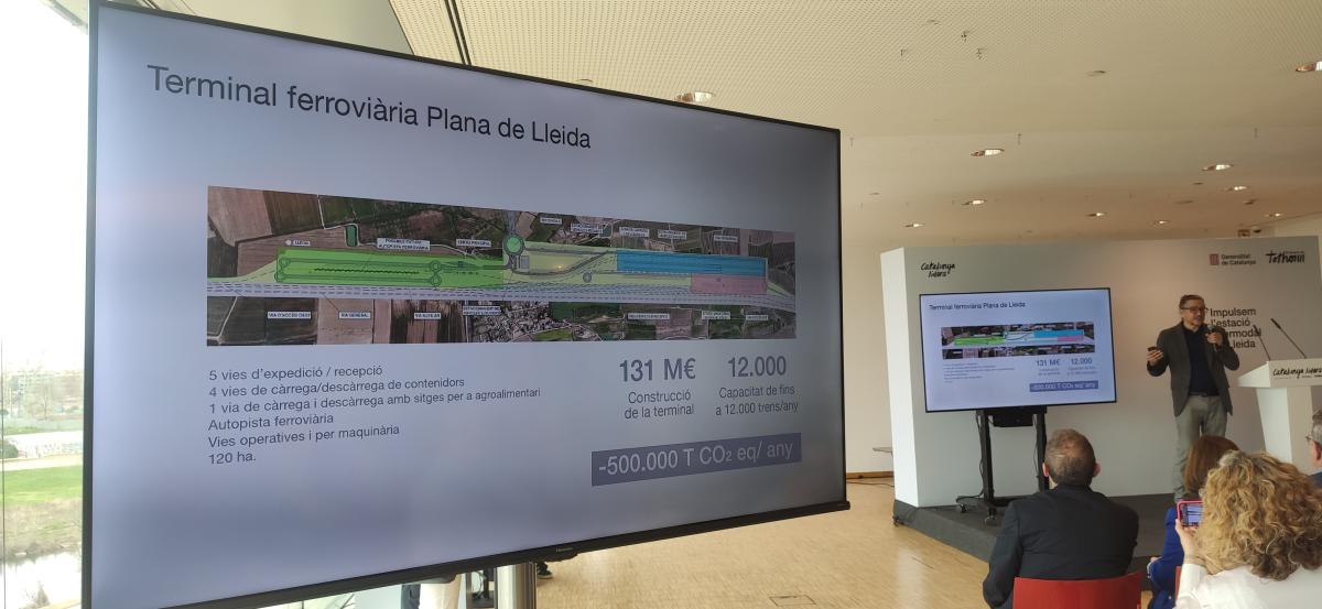 visita Salvador Illa Lleida terminal ferroviaria