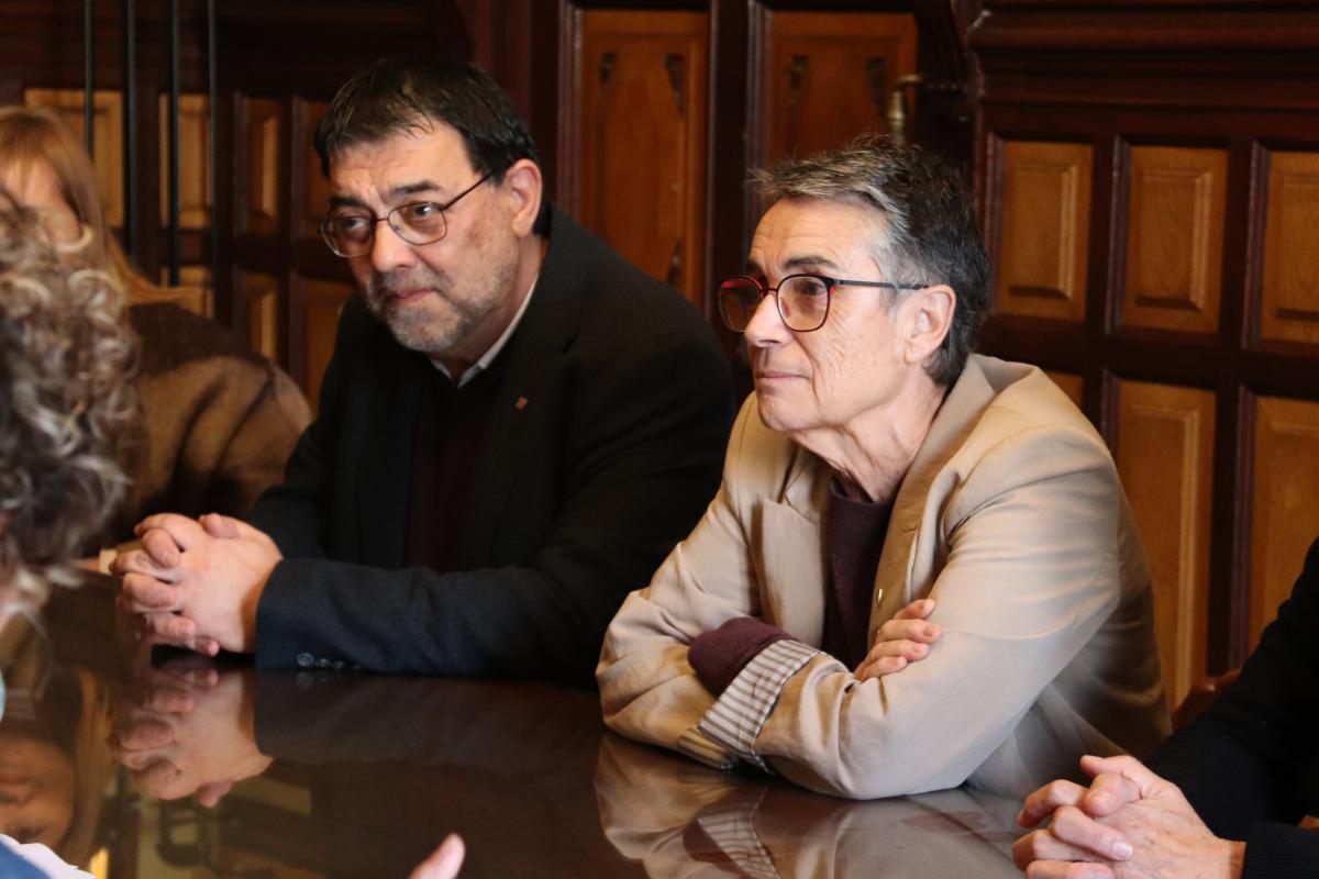 La consellera de Salut, Olga Pané, i el delegat del Govern al Penedès, Lluís Valls