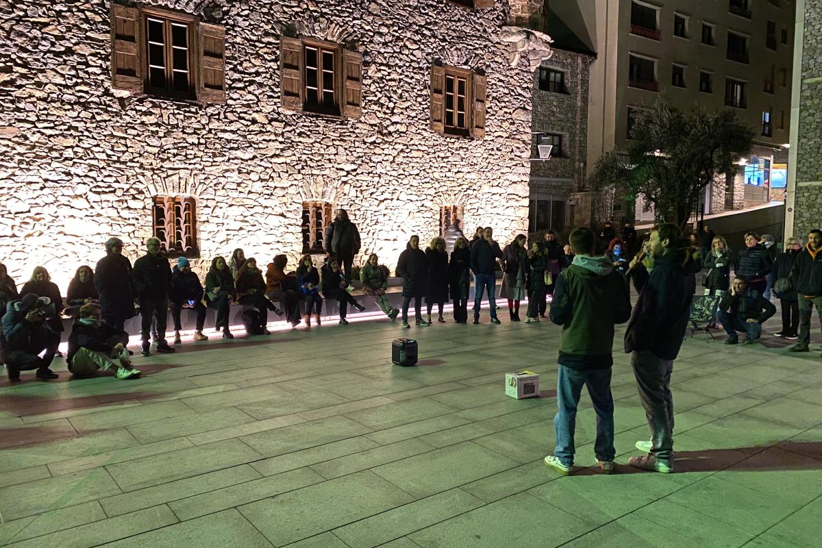 L'assemblea popular de la Coordinadora que ha tingut lloc aquest dijous a la plaça del Consell General 1