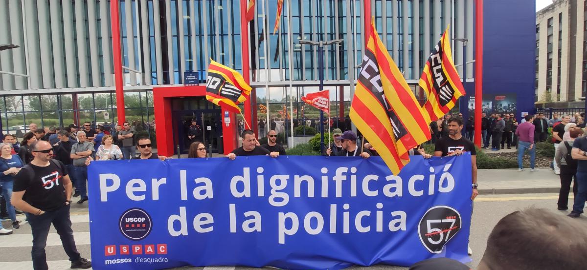 manifestación policía Lleida