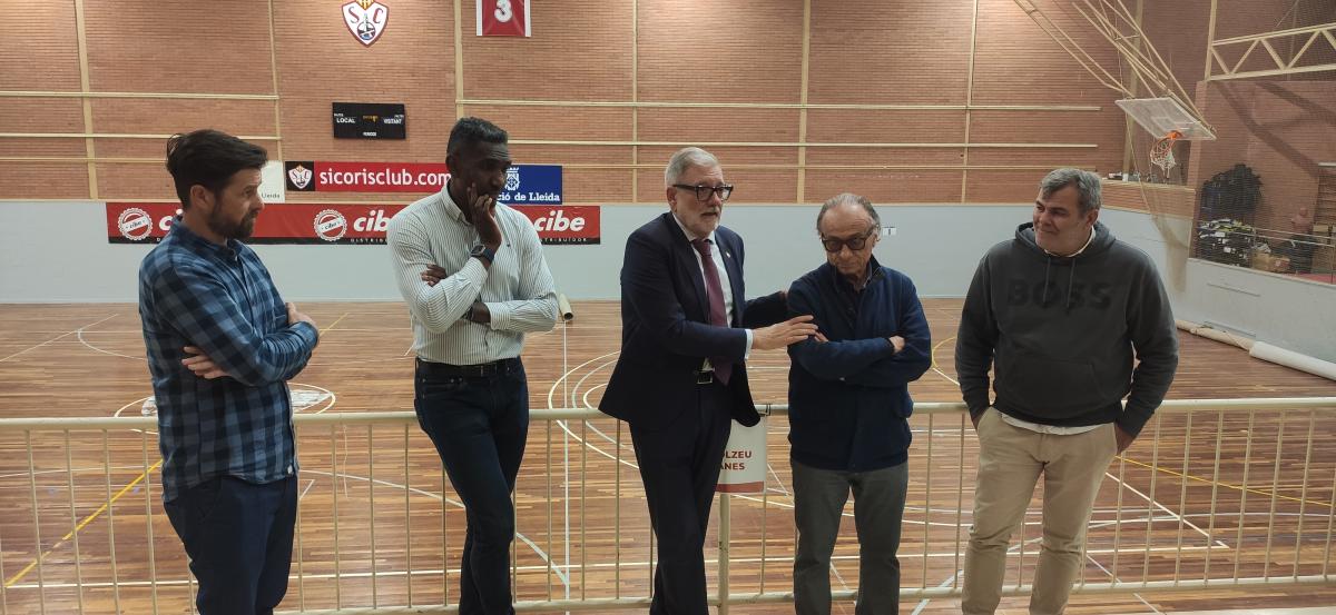 visita alcalde Lleida pabellón Sícoris Club