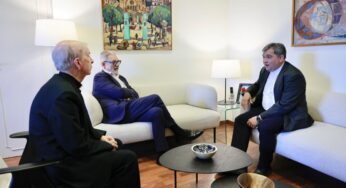 Primera trobada de l’alcalde Larrosa amb el bisbe electe de Lleida, Daniel Palau Valero