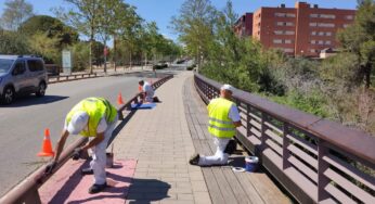 Treballadors de l'Ajuntament de Sabadell obres