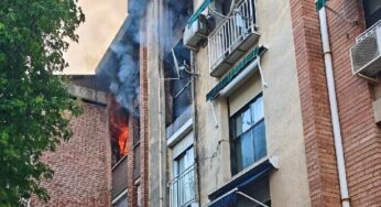 Dues persones hospitalitzades arran d’un incendi a Sabadell
