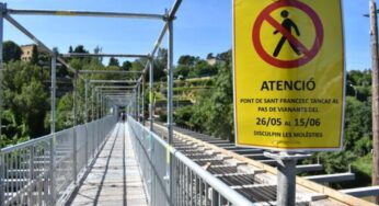 Comienza una nueva fase de los trabajos de rehabilitación de El Pont de Sant Francesc de Manresa