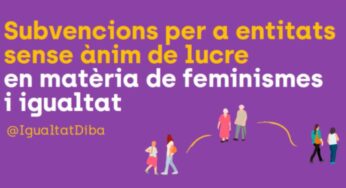 La Diputació de Barcelona augmenta el pressupost per finançar projectes feministes i d’igualtat