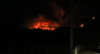 L’incendi de Paüls salta el riu Ebre i els Bombers prioritzen salvar persones i béns